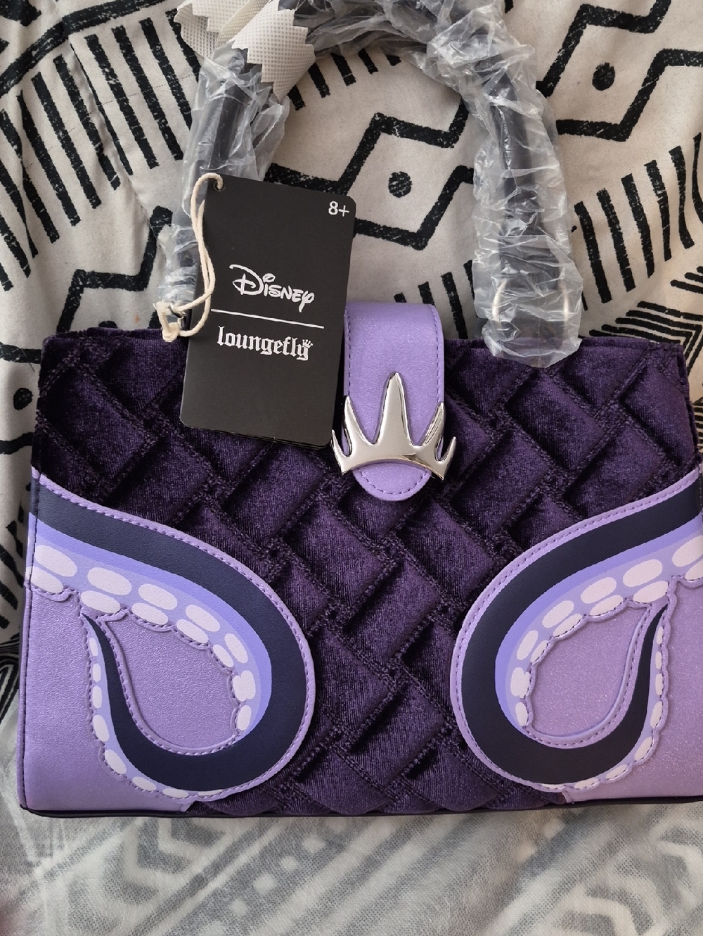 Loungefly Disney The Little Mermaid Ursula Velvet Convertible Handbag